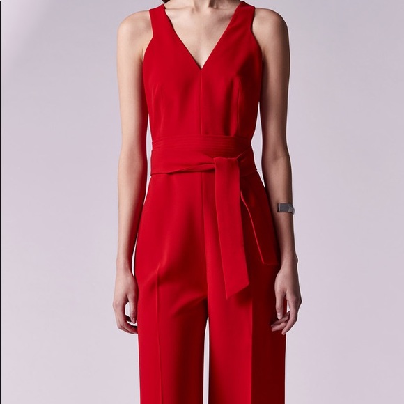 Adolfo Dominguez Pants - Adolfo Dominguez Red Jumpsuit